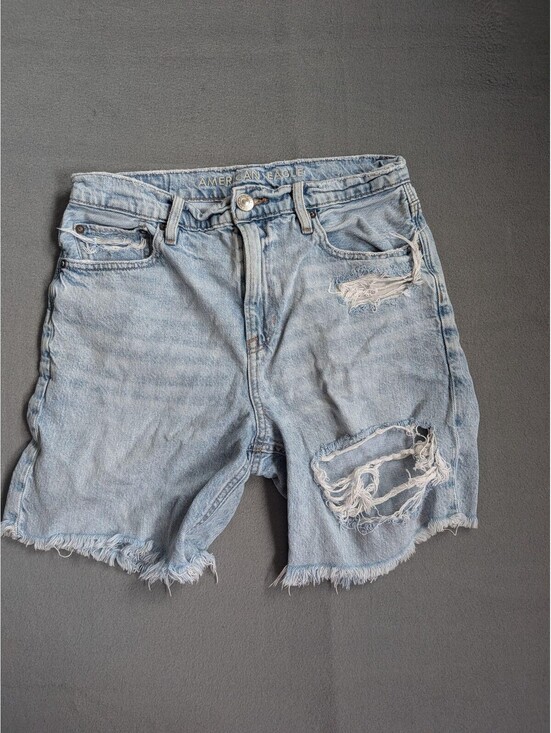 American Eagle Outfitters Pants - American Eagle Outfitters Shorts Womens 2 Blue Distressed Cutoff Frayed Hem